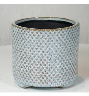 Light Blue Dotted 4" Pot