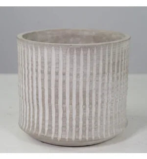 Ribbed Cement 4" Pot