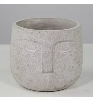 Cement Face 4" Pot