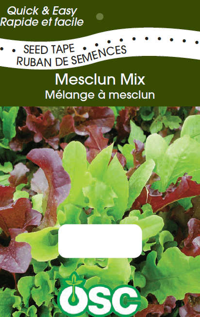 Lettuce Mesclun Mixture Seed Tape OSC Seeds