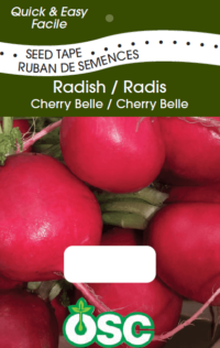 Radish Cherry Belle Seed Tape OSC Seed