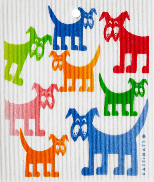 Colorful Dogs Regular Dish Cloth