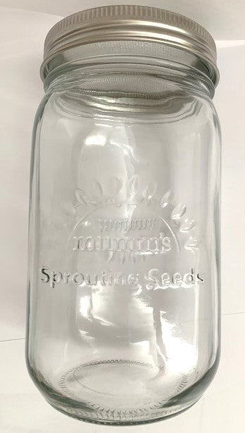 Mumms Logoed Sprouting Glass Jar with Mesh Lid