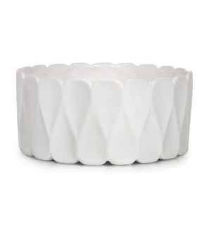 White Cannes 8 x3.5"  Pot