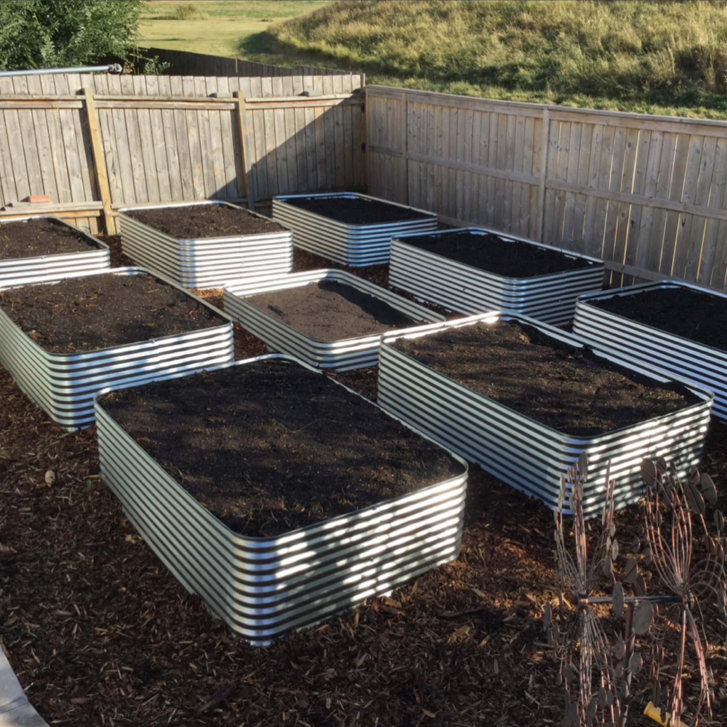 Galvanized Steel Raised Beds 24"W x 72"L x 30"H