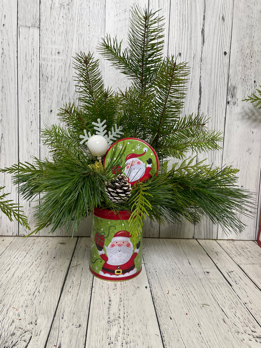 Holiday Tin Centerpiece