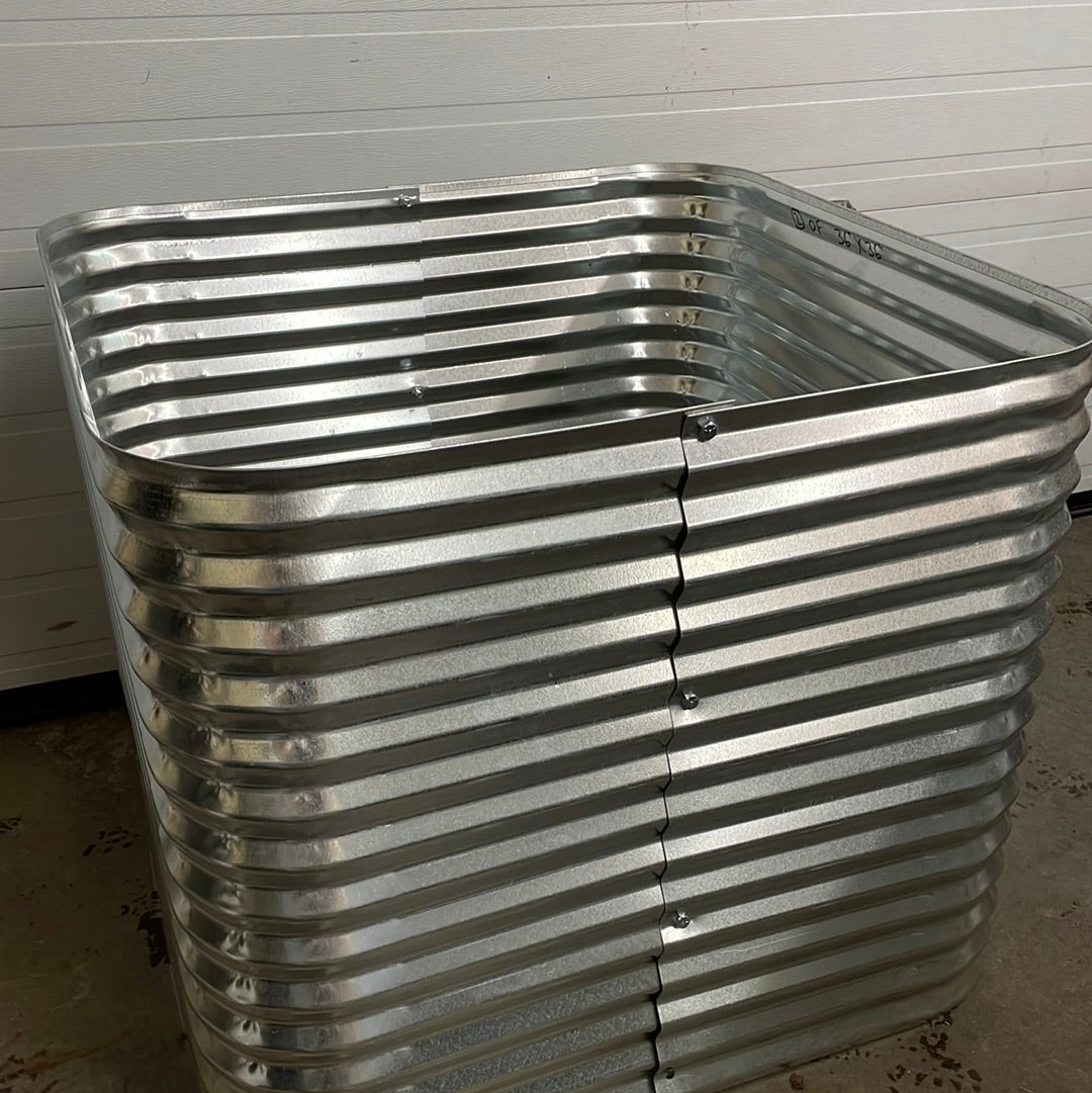 Galvanized Steel Raised Bed  36"W x 36"L x 30"H