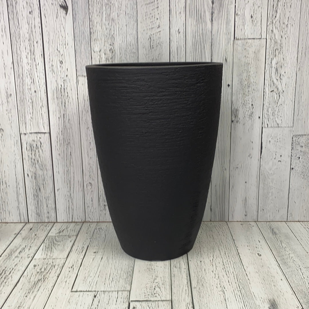 Modern Conic  Medium Black Planter