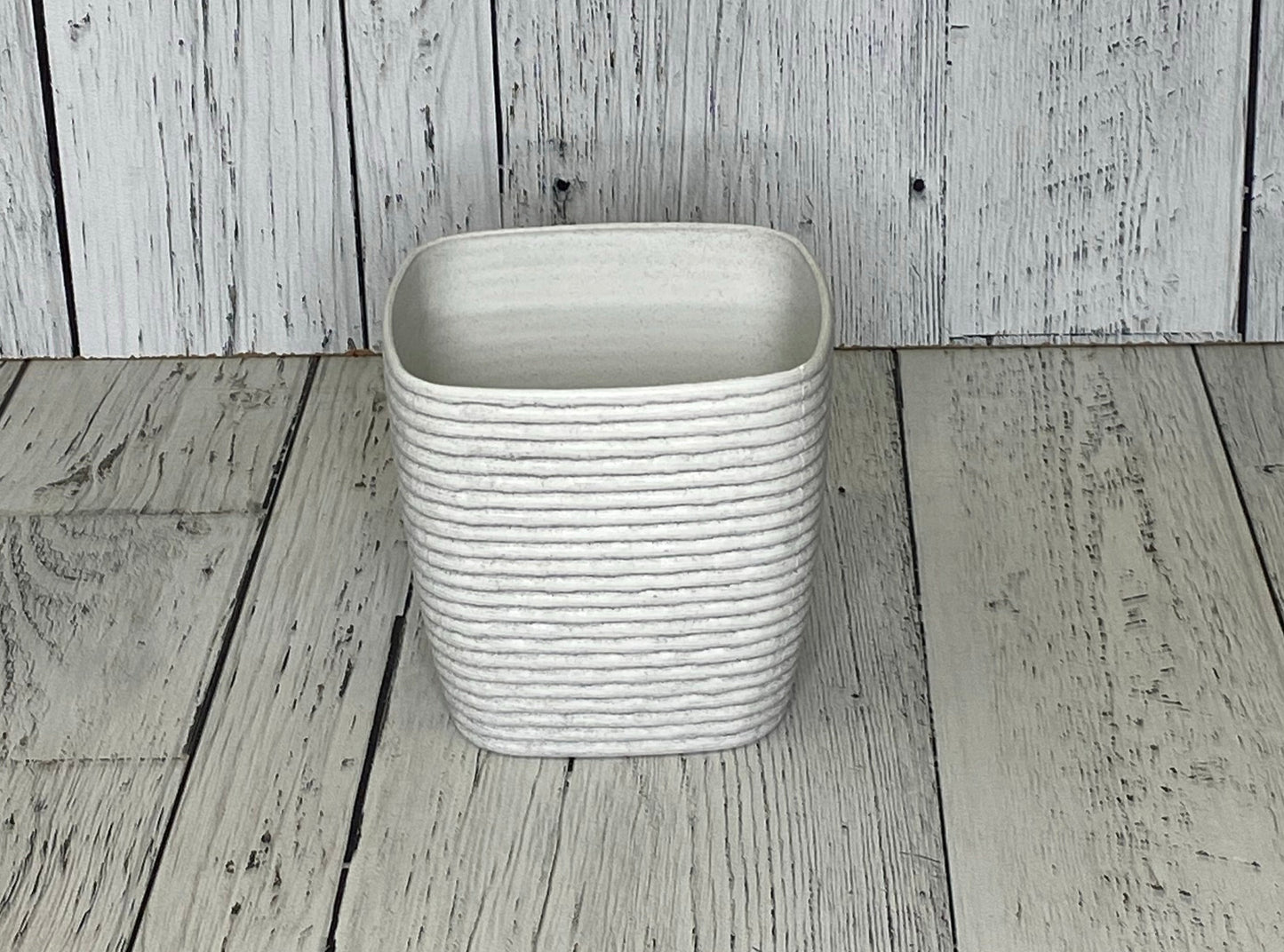 Kazan Square White Planter