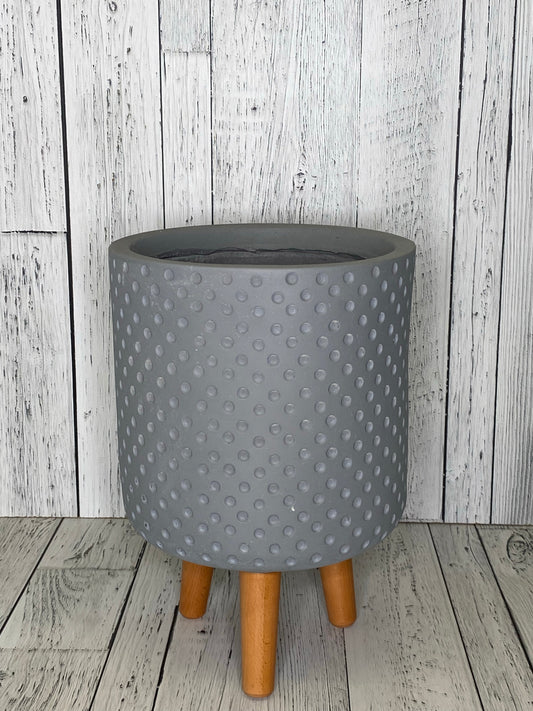 Sophia Round Grey Planter