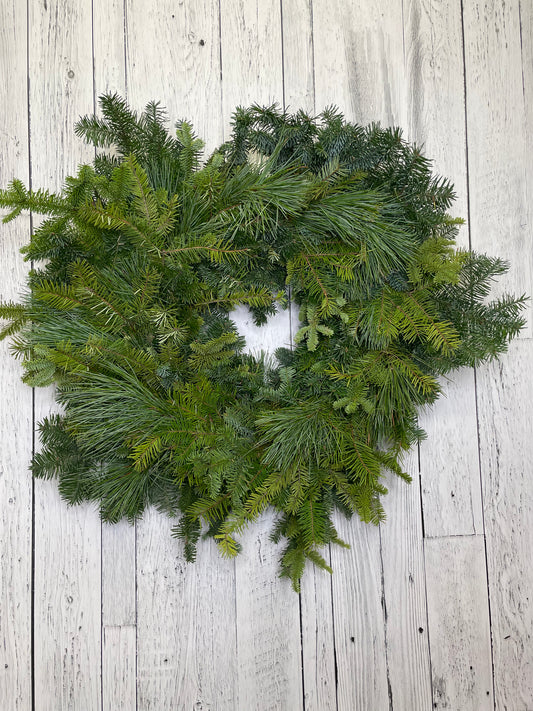 DIY Wreath Fresh Greens 20"