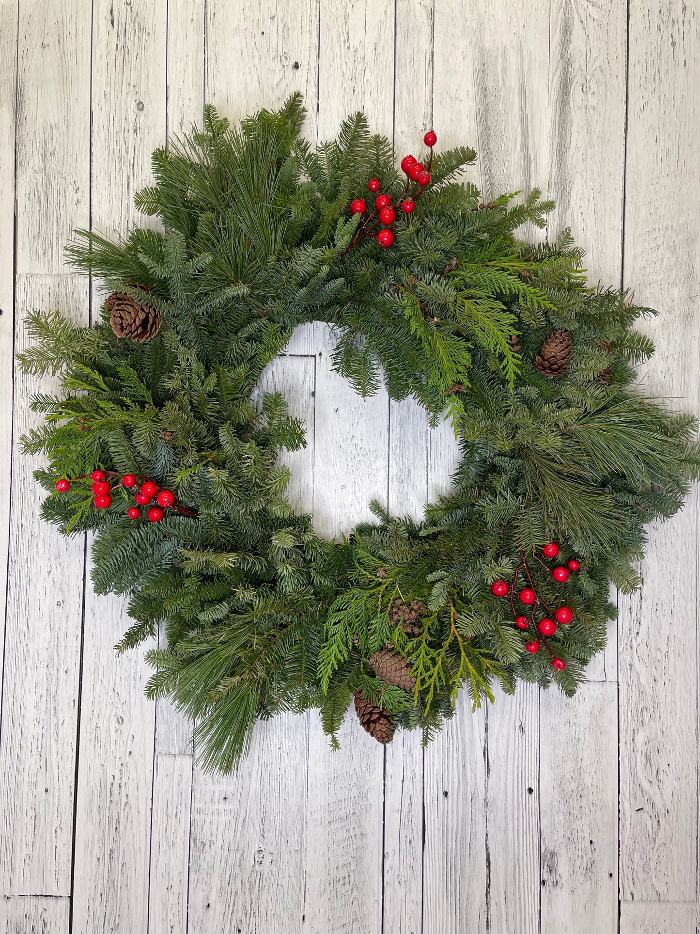 DIY Wreath Deluxe Fresh Greens 24"